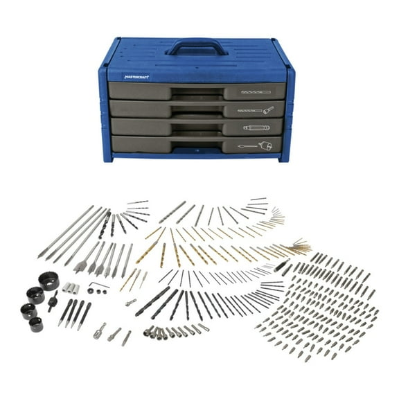 304-Piece Titanium-Coated Screw Driver Drill Bit Set
