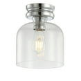 thumbnail image 6 of JONATHAN Y Domenic 7.75" Metal/Seeded Glass LED Flush Mount, Chrome, JYL7442B, 6 of 8