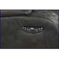 thumbnail image 5 of Modern Pebbled Faux Leather Power Reclining Sofa with LED Lights & Adjustable Headrest - Black, 5 of 10