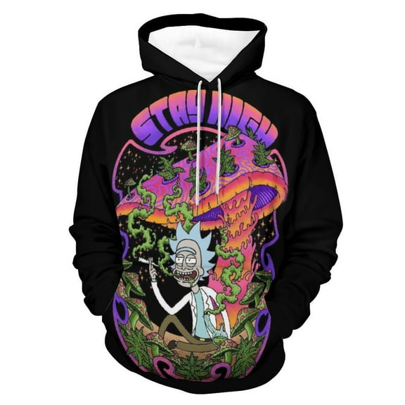 Rick And Morty Unisex Adult Hoodie Casual Hooded Sweatshirt Pullover Novelty 3D Printed Sweater Jacket S
