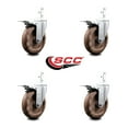 thumbnail image 2 of 5 Inch High Temp Glass Filled Nylon 7/8 Inch Stem Caster Set Total Lock Brake, 2 of 2
