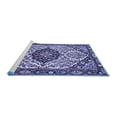 thumbnail image 2 of Ahgly Company Machine Washable Indoor Round Persian Blue Traditional Area Rugs, 4' Round, 2 of 4