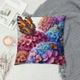 thumbnail image 2 of Leisuo Vintage Rose Flower Throw Pillow Covers With Butterfly Stamp Retro Letter Violet Cushion Cover Home Decorative Square Pillow Cases For Sofa Couch, 2 of 5