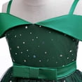 thumbnail image 6 of XZNPDUCQ Girls Summer Floral Ruffle Sleeve Tie Back Vintage Toddler Birthday Tea Party Dress,cute party Wedding Princess Dress (4-5 Years,Green), 6 of 8