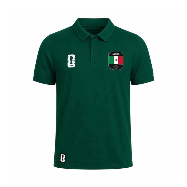 Playera Fexpro FIFA Fifa Playera polo Verde Escudo México Talla CH