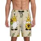 thumbnail image 1 of Fotbe Gnomes Bees And Sunflowers Pantalones Cortos de Pijama para Hombre, Ropa de Dormir, Pantalones de Pijama Cortos para Hombre-Small, 1 of 6