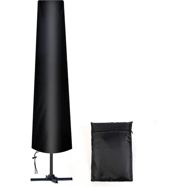 Straight Parasol Cover 300 cm, 210D Oxford Parasol Cover with Storage Bag, Weatherproof, UV Resistant, Snowproof