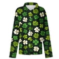 thumbnail image 4 of St Patricks Day Shirts for Women Button Down Loose Fit Gauze Tops Dress Shirts Classic Collared Office Work Tops Collared Dressy Blouses Lucky Charms Shirt Green Tops Holiday Theme Spring Blouse, 4 of 5