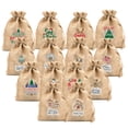 thumbnail image 1 of Bolsa De Regalo Con Cordón De Yute De Lino Bolsa De Dulces Bolsa De Arpillera Para Favores De Fiesta De Niños 14 Uds. Monstrate HA037894-00, 1 of 6