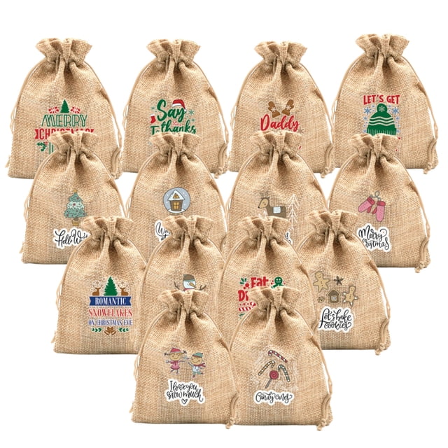 Bolsa De Regalo Con Cordón De Yute De Lino Bolsa De Dulces Bolsa De Arpillera Para Favores De Fiesta De Niños 14 Uds. Monstrate HA037894-00