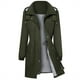 thumbnail image 2 of Chaqueta informal con capucha y manga larga para mujer, chaqueta con botones, cordón ajustable y bolsillo con cremallera, chaqueta de longitud media, chaqueta de poliéster para mujer, 2 of 8