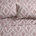 thumbnail image 2 of Tahari  Home Damask Triple Brushed Cotton Flannel Bed Sheet Set Full - Red/White, 2 of 5