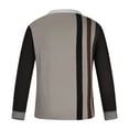 thumbnail image 6 of Fesfesfes Blouse Shirt for Men Fall 2022 Positioning Print Zip Stripe Long Sleeves Sale Items, 6 of 8