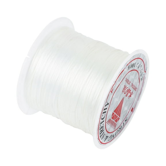 Jewelry Bracelet Stretchy Elastic Thread Beading String Cord White 10Meter Long