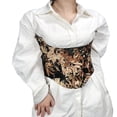 thumbnail image 3 of Vintage Corset for Women with Floral Pattern Back Straps, 3 of 9