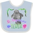 thumbnail image 3 of Inktastic St. Augustine Florida Cute Swimming Manatee Boys or Girls Baby Bib, 3 of 4