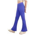 thumbnail image 5 of Yindaity Girls Yoga Pants Girls Leggings Cotton Pants Stretchy Tight Toddler Basic Casual Legging with Pockets(Blue,9-10 Years), 5 of 5