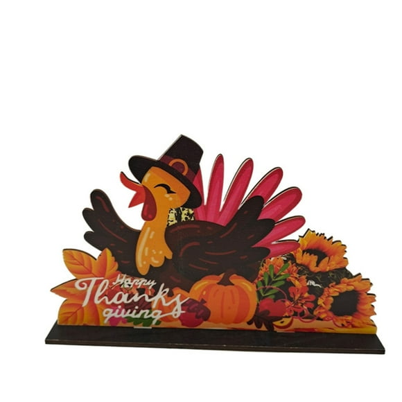 Lolmot Thanksgiving Decorations for Home Table Thanksgiving Wooden Ornaments Holiday Decoration Turkey Wooden Ornaments