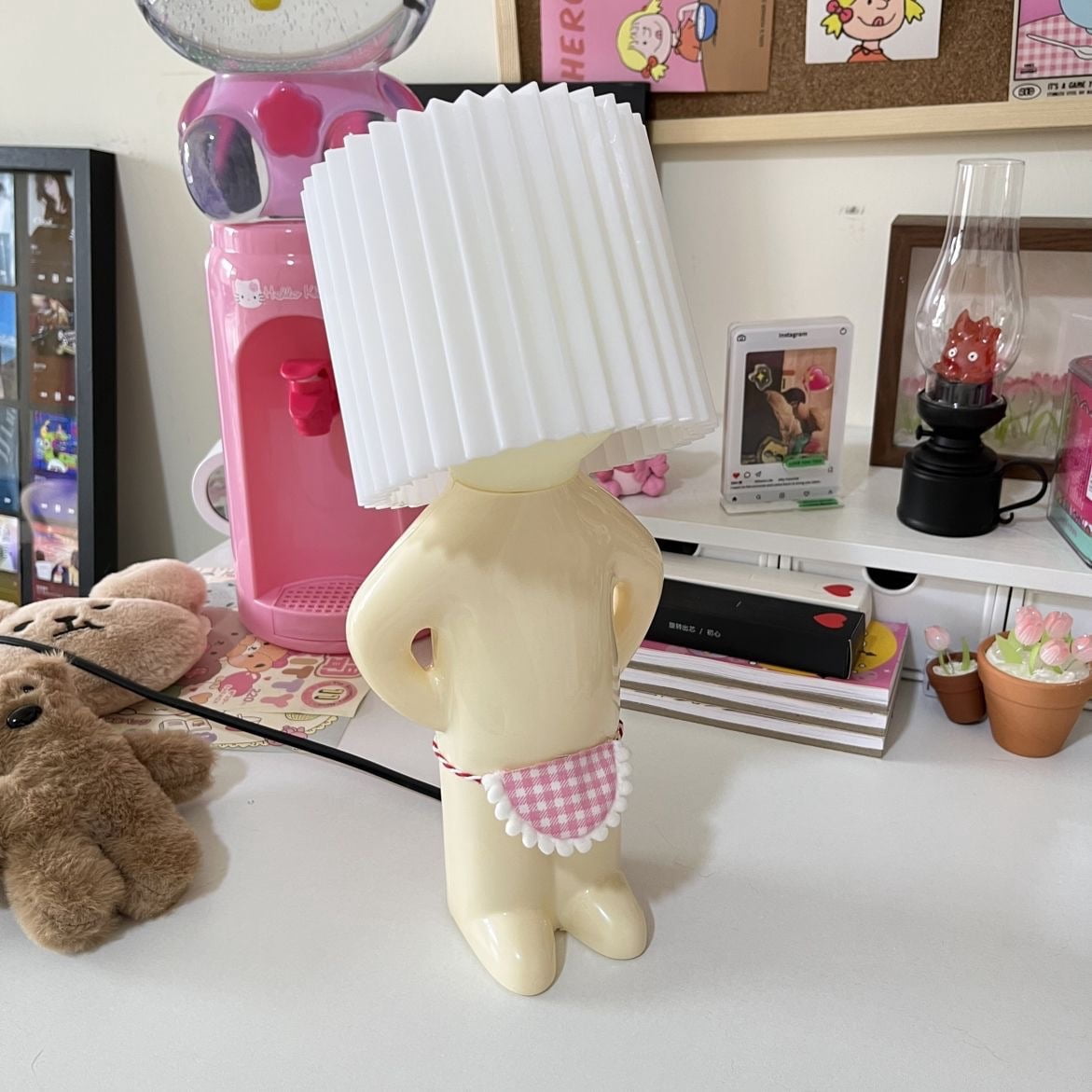 MR P Shy Boy Table Lamp, Creative and Cute Night Light with Touch Control, Desk Lamp for Kids Room, Bedroom, or Decor, Warm Light, Fun and Functional Gift Idea