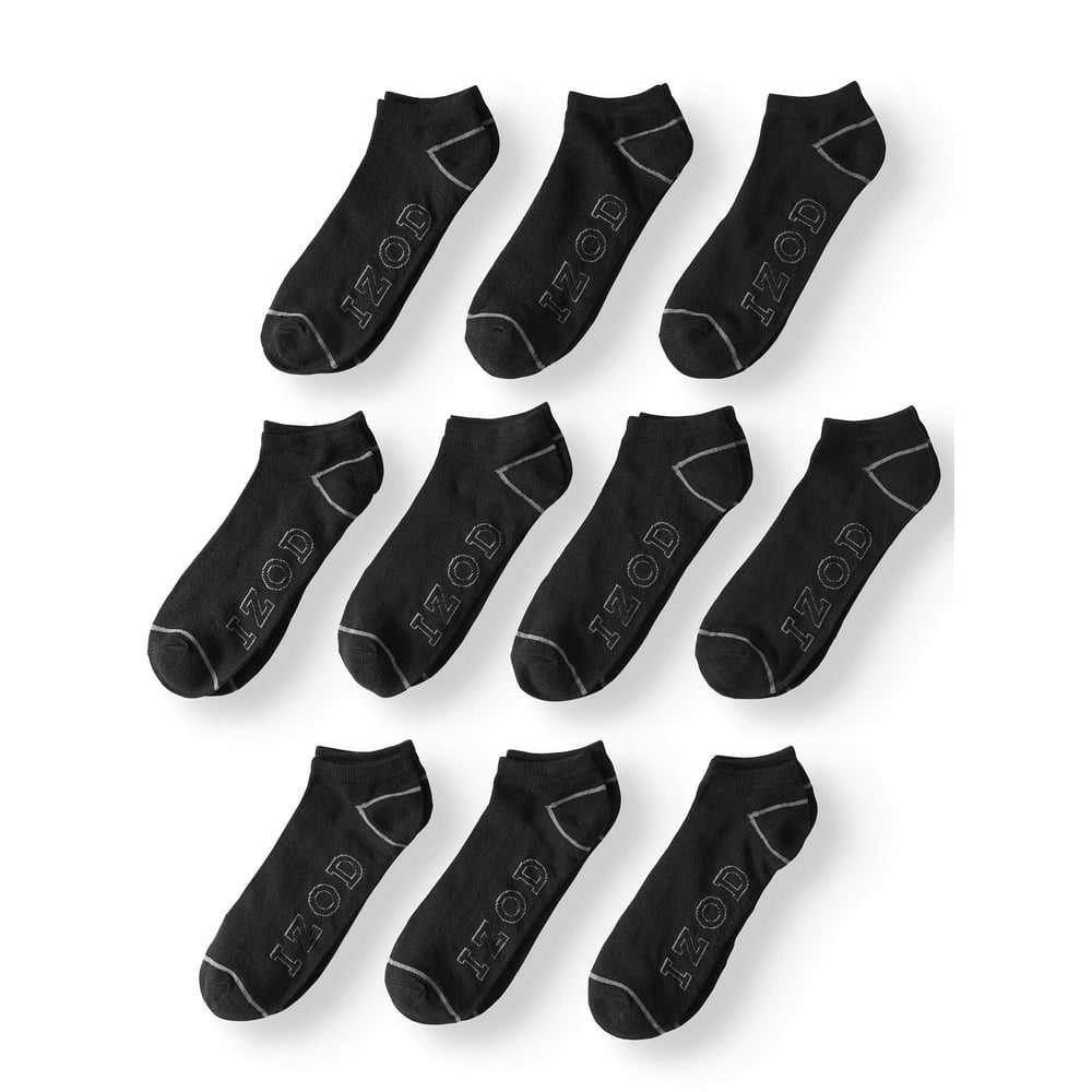 IZOD Men's Flatknit Low Cut Socks, 10 Pairs