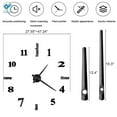 thumbnail image 4 of Deago Frameless DIY Wall Clock,Large Modern 3D Mirror Wall Clock Decor Sticker DIY Clock kit for Home Living Room Bedroom Office Decoration (Black), 4 of 8