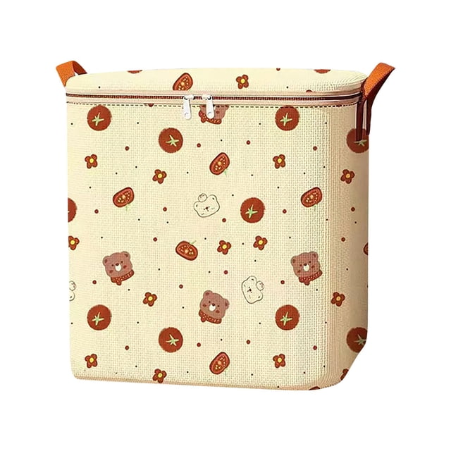 Tomato Bear Clothing Storage Household Large Capacity Wardrobe Clothing Quilt Sorting Box Bag Storage Basket Box
