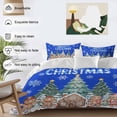 thumbnail image 3 of Merry Christmas Bedding Duvet Cover Set King Size 4 Pieces Blue Plaid Gingerbread Man Tree Snowflake Bedding Set with Zipper Closure, 1 Comforter Cover 92x106 Inches 1 Flat Sheet & 2 Pillow Cases, 3 of 7