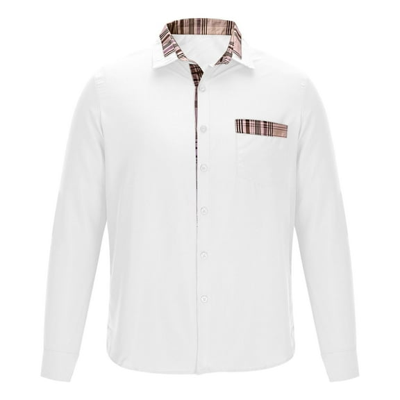 FAWUUDO Men's Spring Half-Zip Stand Collar Sweater Solid Color Slim Fit Casual Business Knit Pullover White