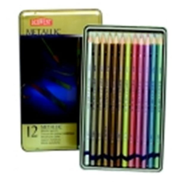 Derwent Highly Reflective NonToxic Colored Pencil Set, Metallic Color