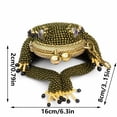 thumbnail image 4 of Tdxkok Vintage Curved Coin Purse Soft Fabric Mini Wallet with Clasp Chain Portable Change Pouch for Cards Keys Daily Use 16*8*2CM D, 4 of 6