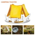 thumbnail image 1 of MesaSe 4 Slice Foldable Stand Bread Toast Shelf Stainless Steel Porous Tray Bread Toaster Collapsible Home Breakfast Bread Toast Tray for Families Outdoor Camping Picnic Fishing, 1 of 8