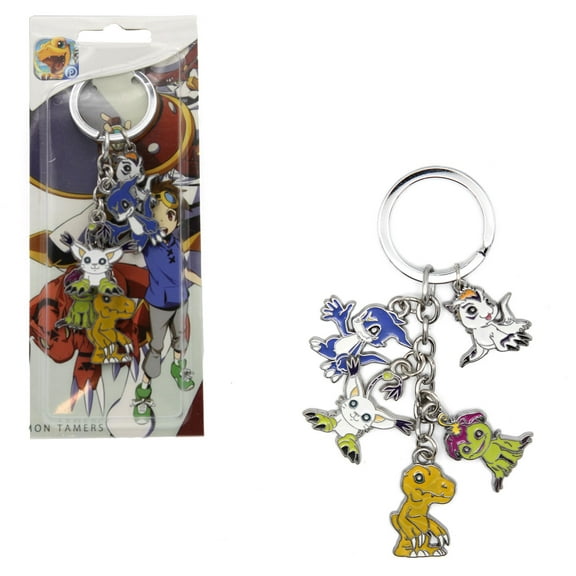 Tailmon Gatomon Agumon Impmon Palmon - Digimon 1" Keychain 5 pc. Pendant