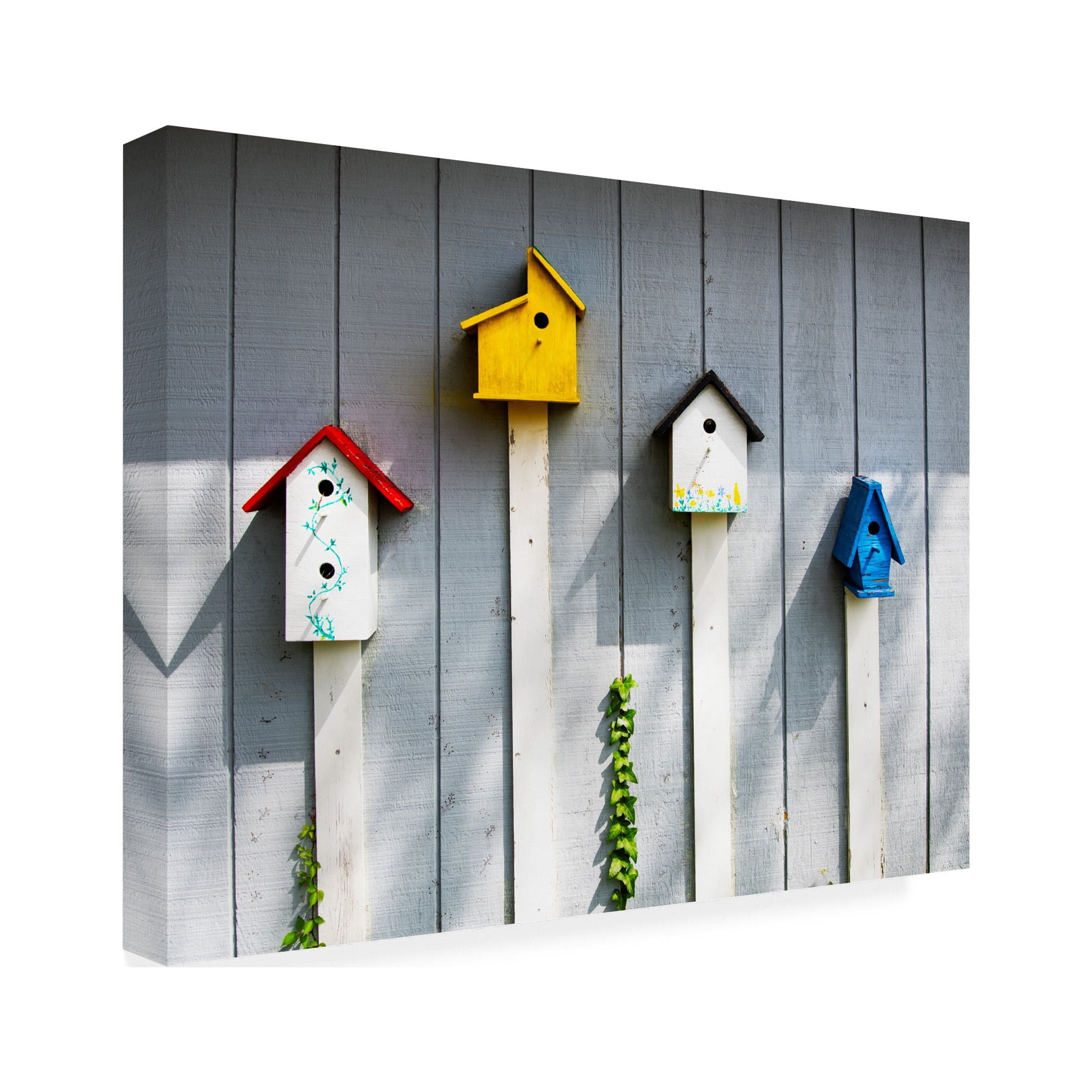 Robert Michaud 'Bird houses' Canvas Art