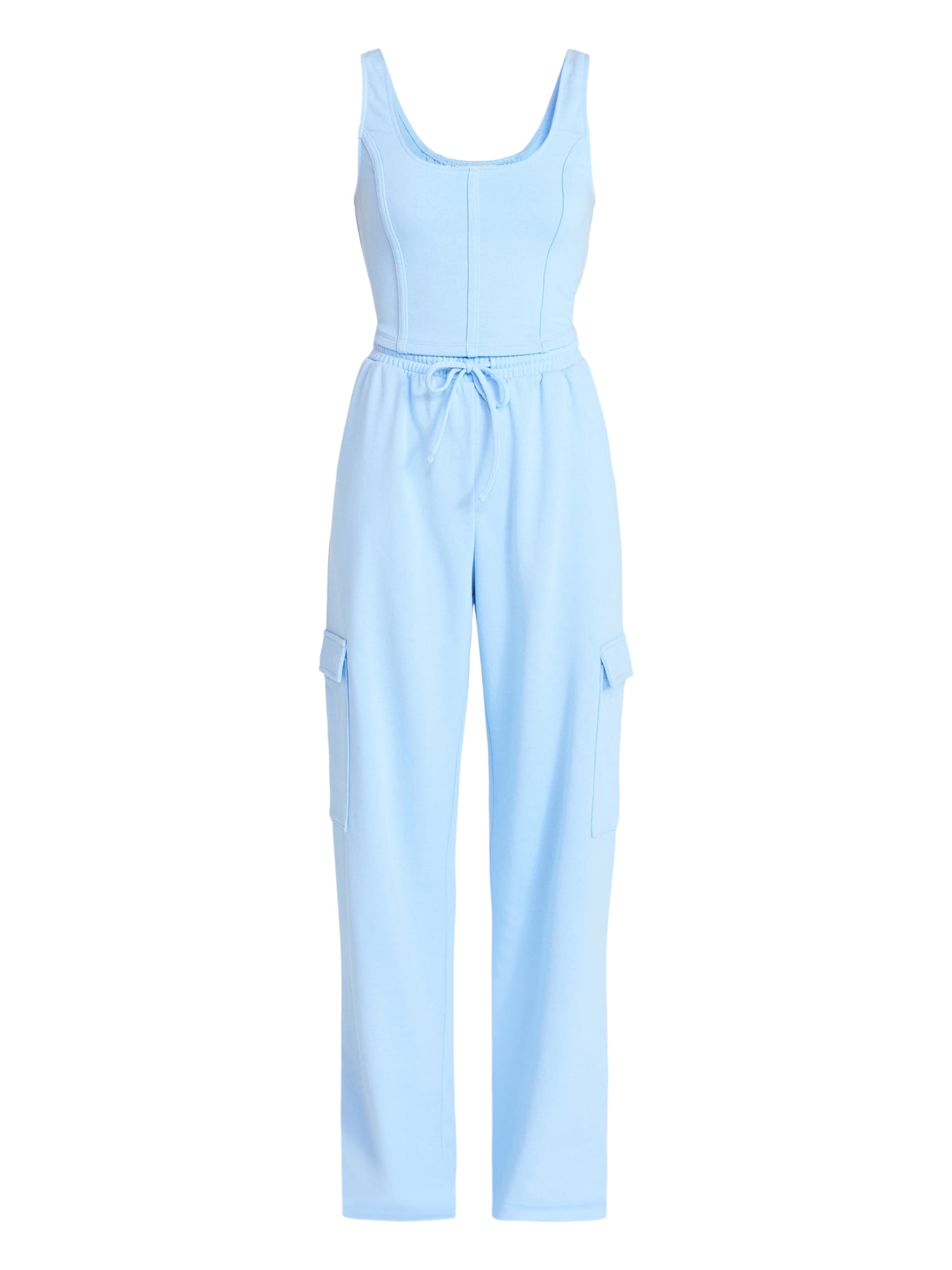 No Boundaries Bustier Tank and Cargo Pant Set, 2-Piece, Women's and Women's Plus Sizes XXS-4X