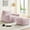 Pink, variant on BALUS 42" Faux Fur Bean Bag Chair with 22" Ottoman and Armrests, Giant Bean Bag Chair for Adults, Comfy Chair with Armrests for Bedroom, White
