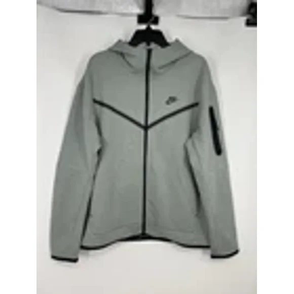 Nike Tech Fleece Sportswear Full Zip Up Hoodie Jacket Mica Green CU4489-330 L