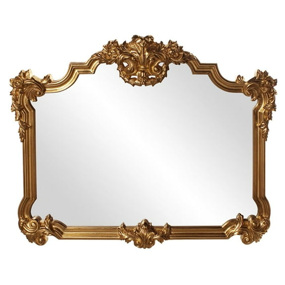 Tyler Dillon Avondale Bright Gold Leaf Resin Wall Mirror