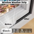 thumbnail image 3 of 2Pcs×119" Wedge Weather Stripping Door Seal Strip for Door Frame & Window,Self Adhesive Window Insulation Draft Stopper Seal for Winter,Gray Foam Door Gap Filler for Soundproofing Light Blocker, 3 of 9