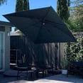 thumbnail image 4 of PURPLE LEAF 9x9 Ft Cantilever Umbrella Square Outdoor Patio Umbrella Large Offset Hanging Umbrella Aluminum Umbrella with 360°Rotation Adjustable Garden Pool Umbrella,Gray, 4 of 16