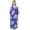 Royal Blue, variant on Bimba Women's Floral Printed Designer Straight Blue Casual / Sleeve Kurti - 4