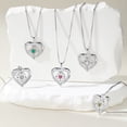 thumbnail image 5 of Iefil S925 Sterling Silver Birthstone Heart Pendant Necklace for Women, Dainty Graduation Gifts 2026, CZ Fine Jewelry, 5 of 8