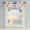 thumbnail image 4 of Valances for Windows Ocean Starfish Blue Coral Rod Pocket Short Curtain for Bathroom Living Room Bedroom Watercolor Underwater World 1 Panel 42x12in, 4 of 9