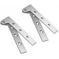 thumbnail image 1 of Set Of 2 Stainless Steel Hidden Door Pivot Hinges 360 Degree Rotation, 4 Inch Offset Knife Hinges, C, 1 of 5