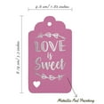 thumbnail image 5 of Inkdotpot Love Is Sweet Wedding Bottle Tag Real Silver Foil Favor Hang Tags 100 Pack, 5 of 6