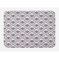 thumbnail image 1 of Damask Bath Mat, Traditional Complex Chained Double Face Damask Lines Internal Pattern Illustration, Non-Slip Plush Mat Bathroom Kitchen Laundry Room Decor, 29.5 X 17.5 Inches, Brown White, Ambesonne, 1 of 2