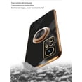 thumbnail image 4 of Compatible with Xiaomi 12 Lite Case Silicone TPU Shockproof Xiaomi 12 Lite Phone Case Plating Cute Anti-Scratch Cases with Ring (Black), 4 of 14