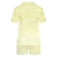 thumbnail image 4 of Jamicy Cute Pajamas for Women Cute Pajama Sets for Women Plaid Button Down Sleepwear Nightwear 2 Piece Lounge Set Short Sleeve Tops with Shorts Set, 4 of 5