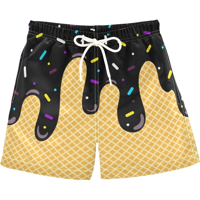 Boys Swim Trunks Beach Board Shorts Quick Dry Toddler Swimsuit Bathing Suits with Mesh Lining