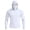 White, variant on Men's UPF 50  Sun Protection Hoodie with Face Cover and Long Sleeves Featuring Quick Dry Fabric Black L
