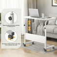 thumbnail image 3 of Standing Computer Desk With Wheels, Removable Side Desk, Sit-stand Desk With Adjustable Height, Card Slot, 3 of 6